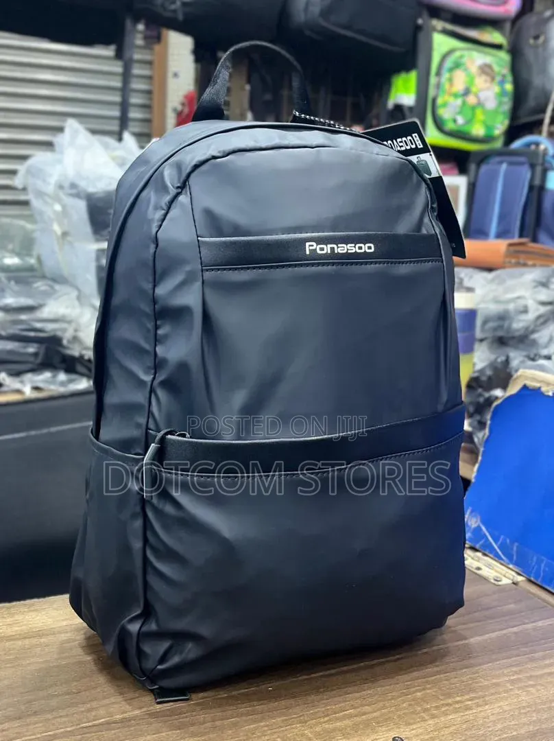 Ponasoo Black Laptop Backpack