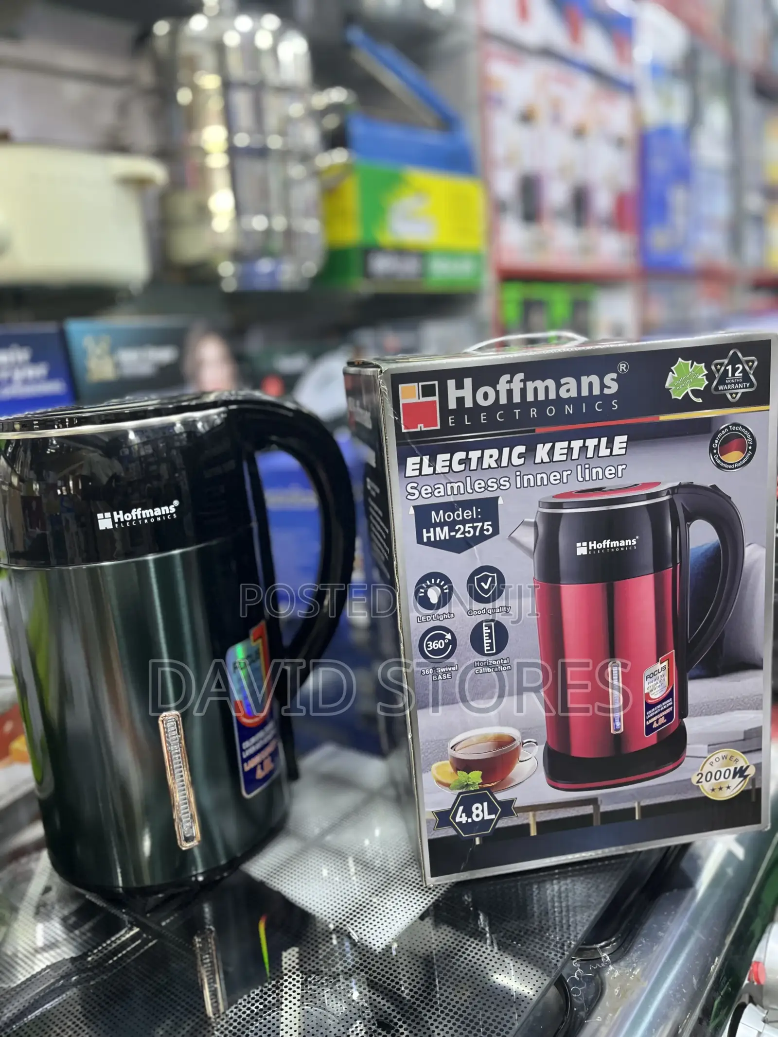 Hoffmans 4.8l Electric Kettle – Fast Boiling, Large Capacity Safe