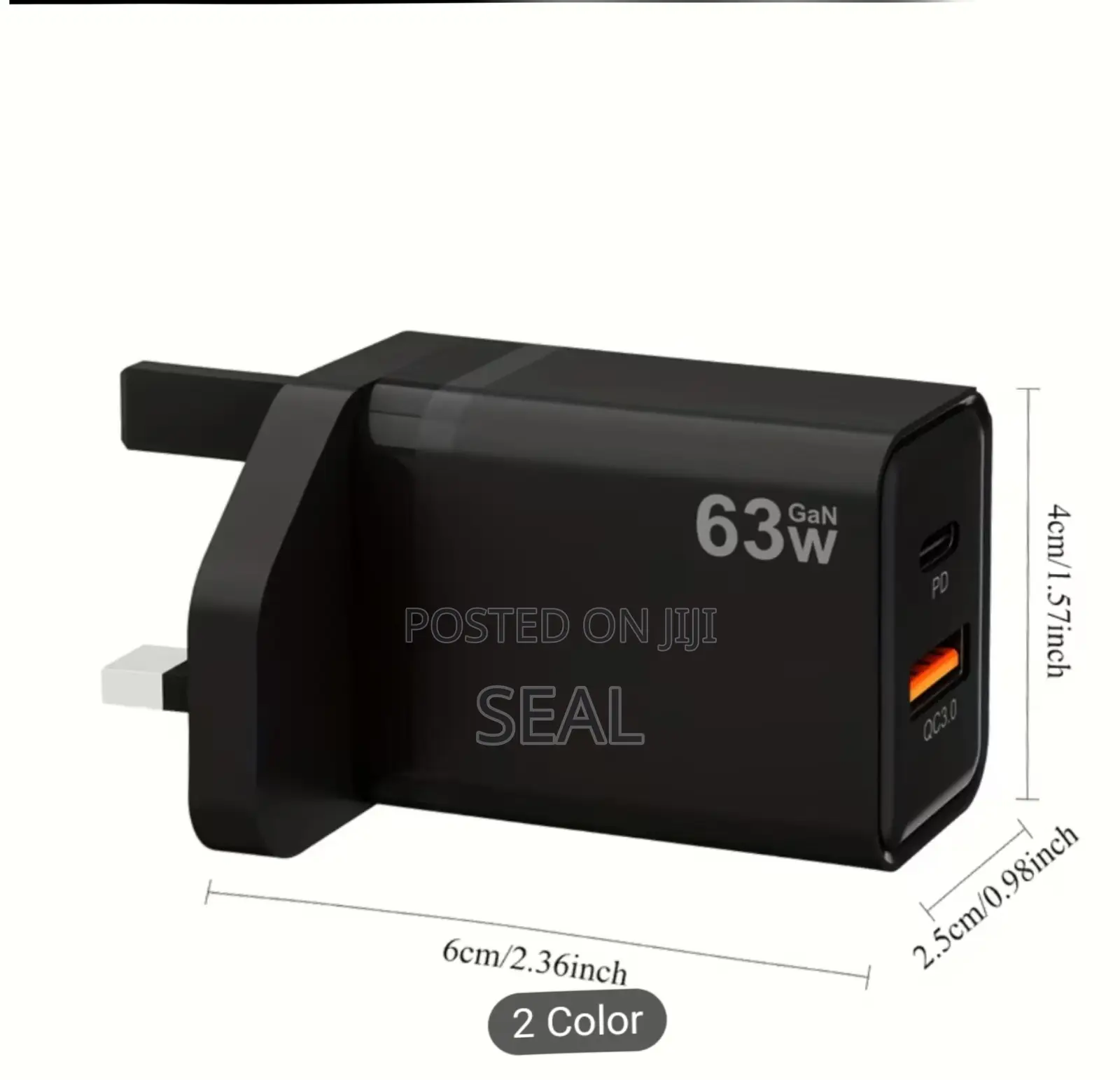 Super Fast Charging 63w Gan 2 in 1 Charger Adapter