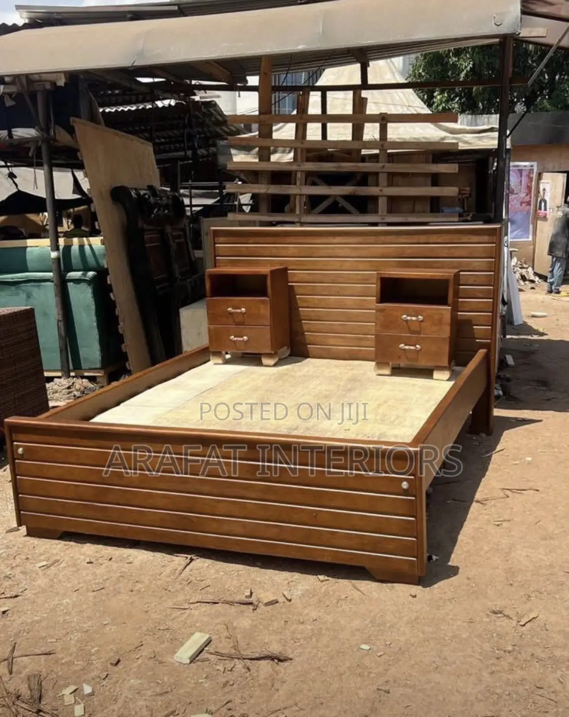 Modern Wooden King Platform Bed