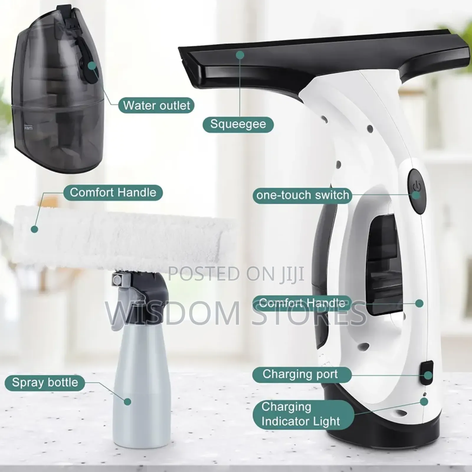 Window Vacuum Squeegee Cordless