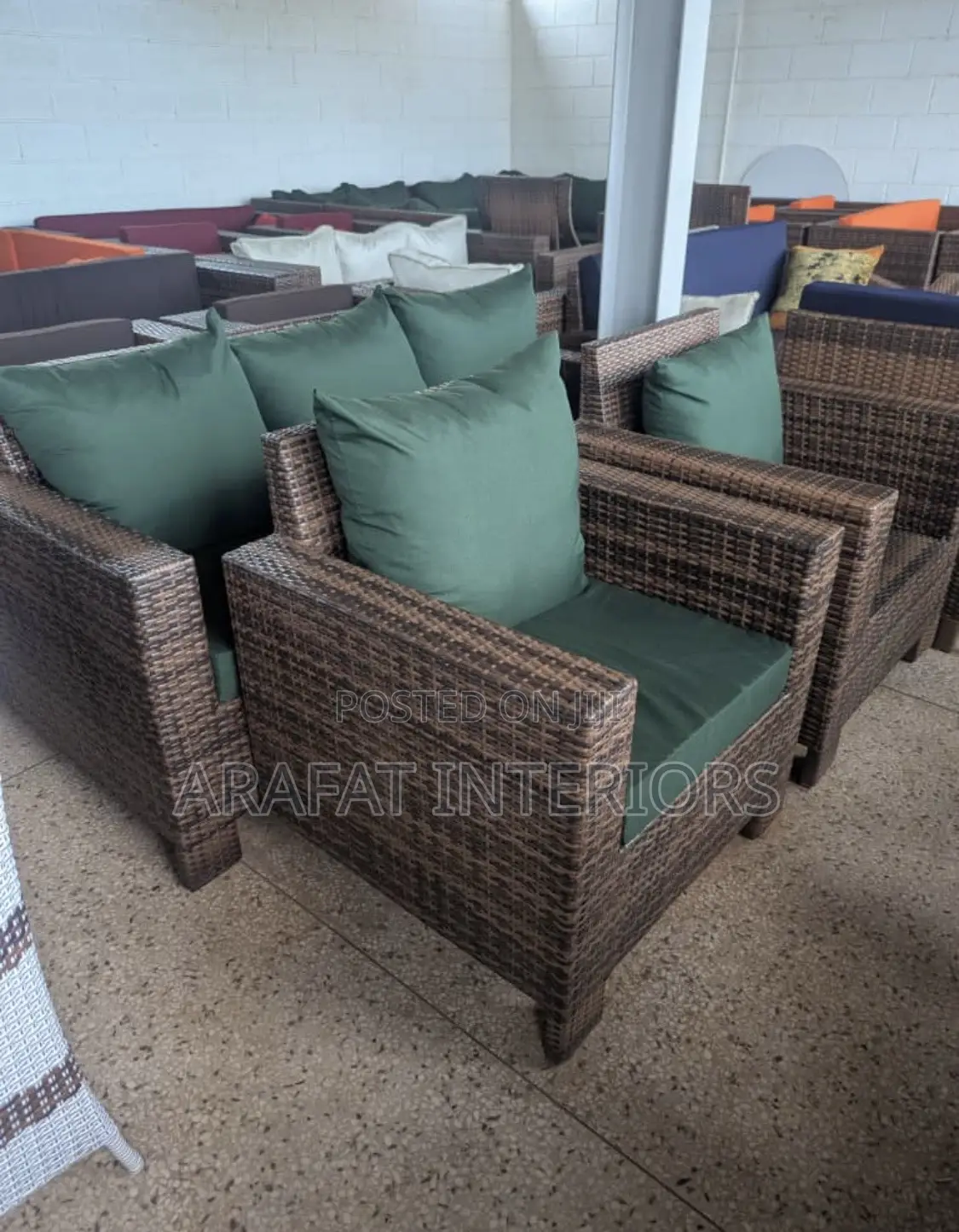 Premium Brown Wicker Rattan Lounge Chairs
