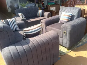 Latest 5 Seater Sofa Set, Dark Grey