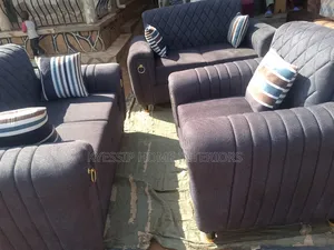 Latest 5 Seater Sofa Set, Dark Grey
