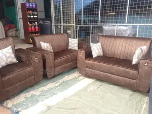 Luxurious 5 Seater Sofa Set,Velvet Brown