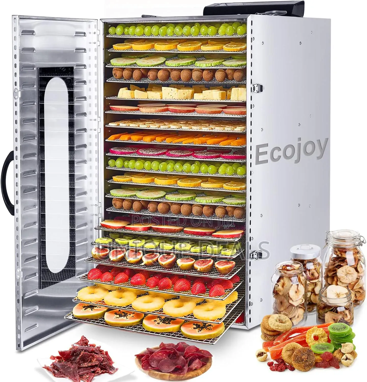 Tray Commercial Food Dehydrator Machine, 24h Timer,