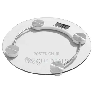 Round Shape 8 Mm Glass Weighing Scale Digital Bathroom Weight Scale