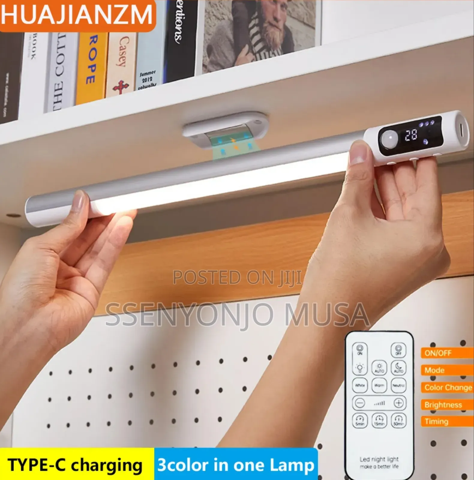 Motion Sensor Led Light Bar –40cm Usb Rechargeable Under Cabinet Light