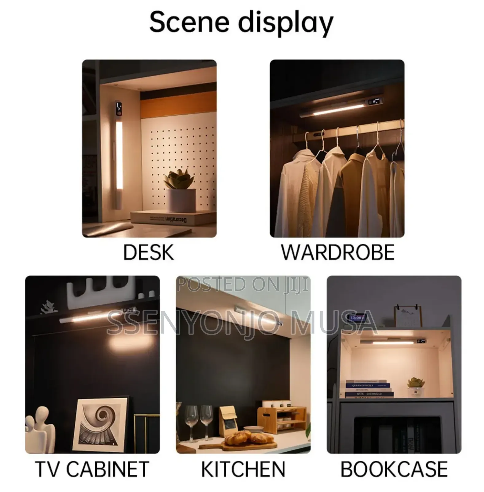 Motion Sensor Led Light Bar –40cm Usb Rechargeable Under Cabinet Light