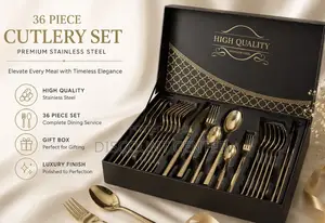 Cutlery Set Premium Stainless Steel 36 Pieces Gold