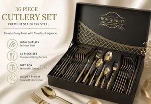 Cutlery Set Premium Stainless Steel 36 Pieces Gold