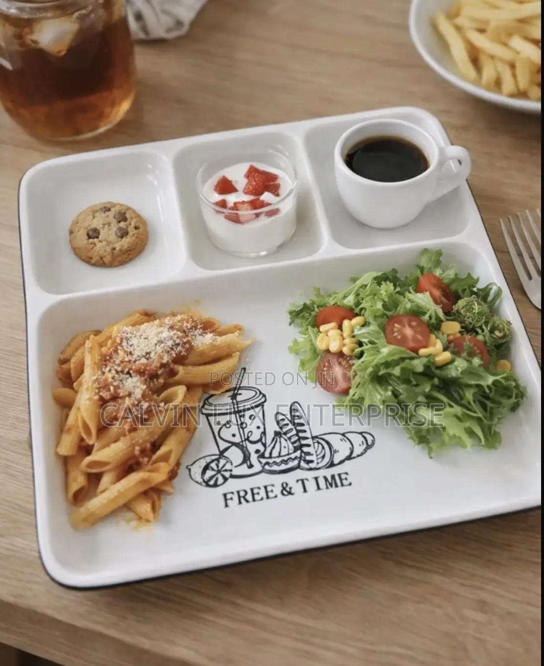Partitioned Ceramic Dinner Plate