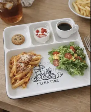 Partitioned Ceramic Dinner Plate