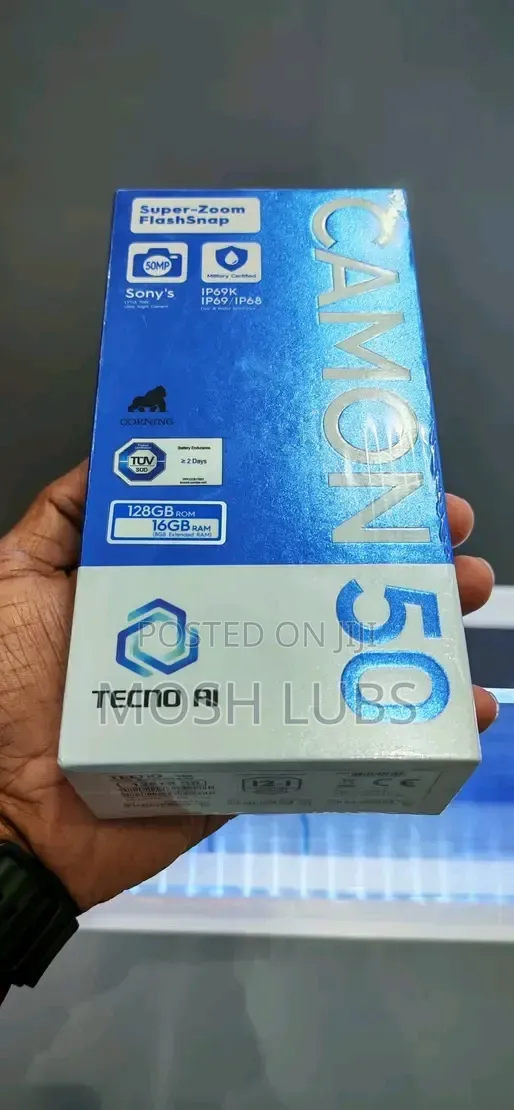 New Tecno Camon 50 256 GB Black