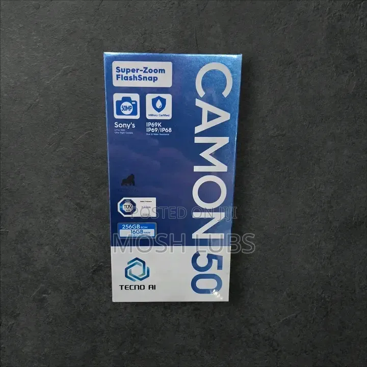 New Tecno Camon 50 256 GB Silver