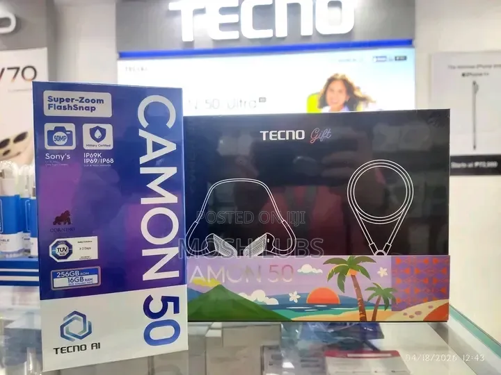 New Tecno Camon 50 256 GB Silver