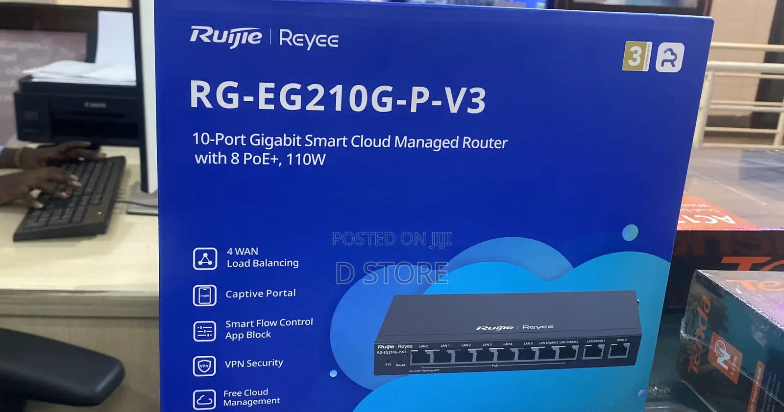Ruijie Reyee Rg-Eg210g-P-V3 Cloud Managed Router With Poe