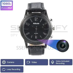 Spy Hand Watch Camera Hd 1080p –32gb Built-in Memory, Usb Rechargeable