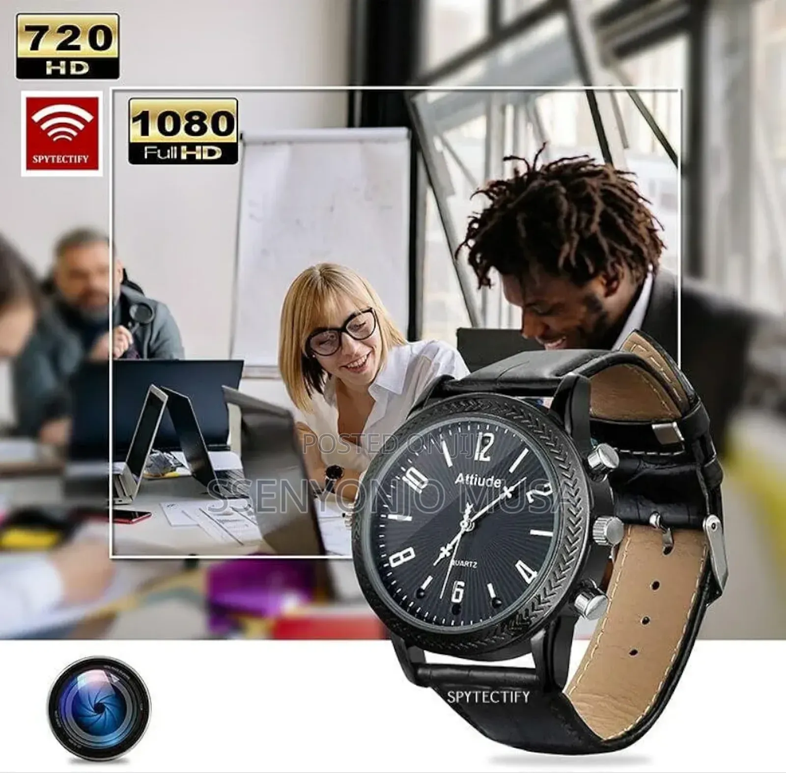 Spy Hand Watch Camera Hd 1080p –32gb Built-in Memory, Usb Rechargeable