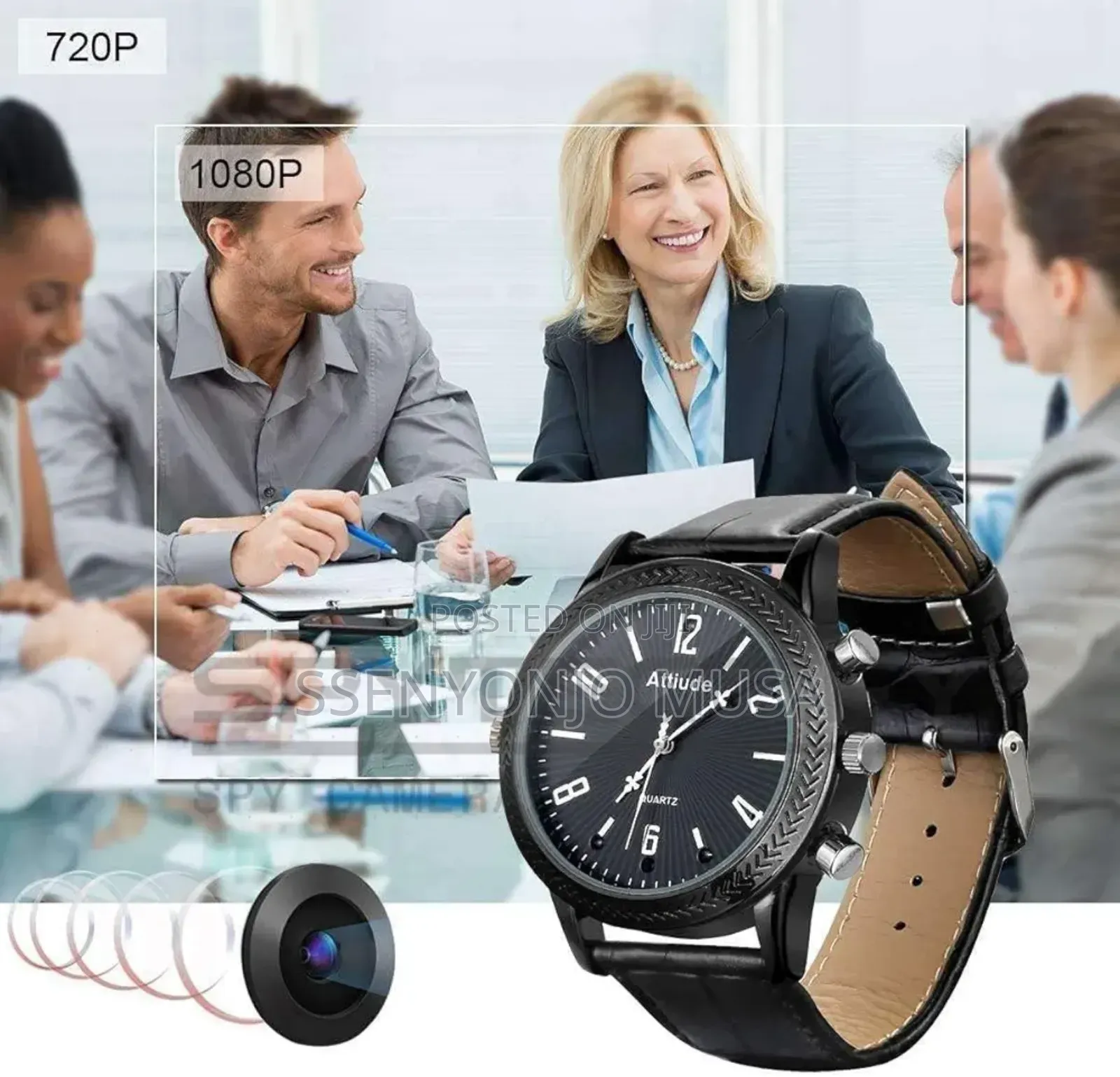 Spy Hand Watch Camera Hd 1080p –32gb Built-in Memory, Usb Rechargeable