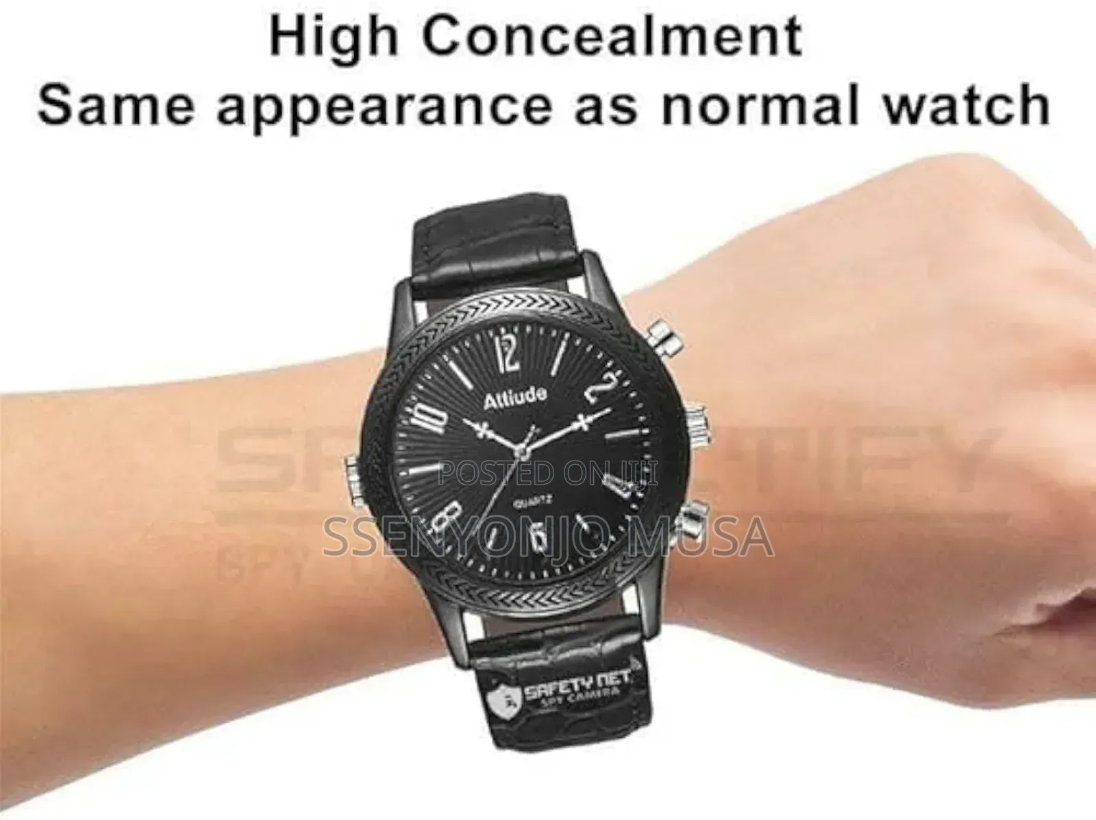 Spy Hand Watch Camera Hd 1080p –32gb Built-in Memory, Usb Rechargeable