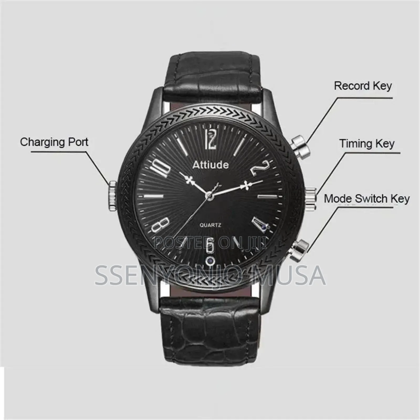 Spy Hand Watch Camera Hd 1080p –32gb Built-in Memory, Usb Rechargeable