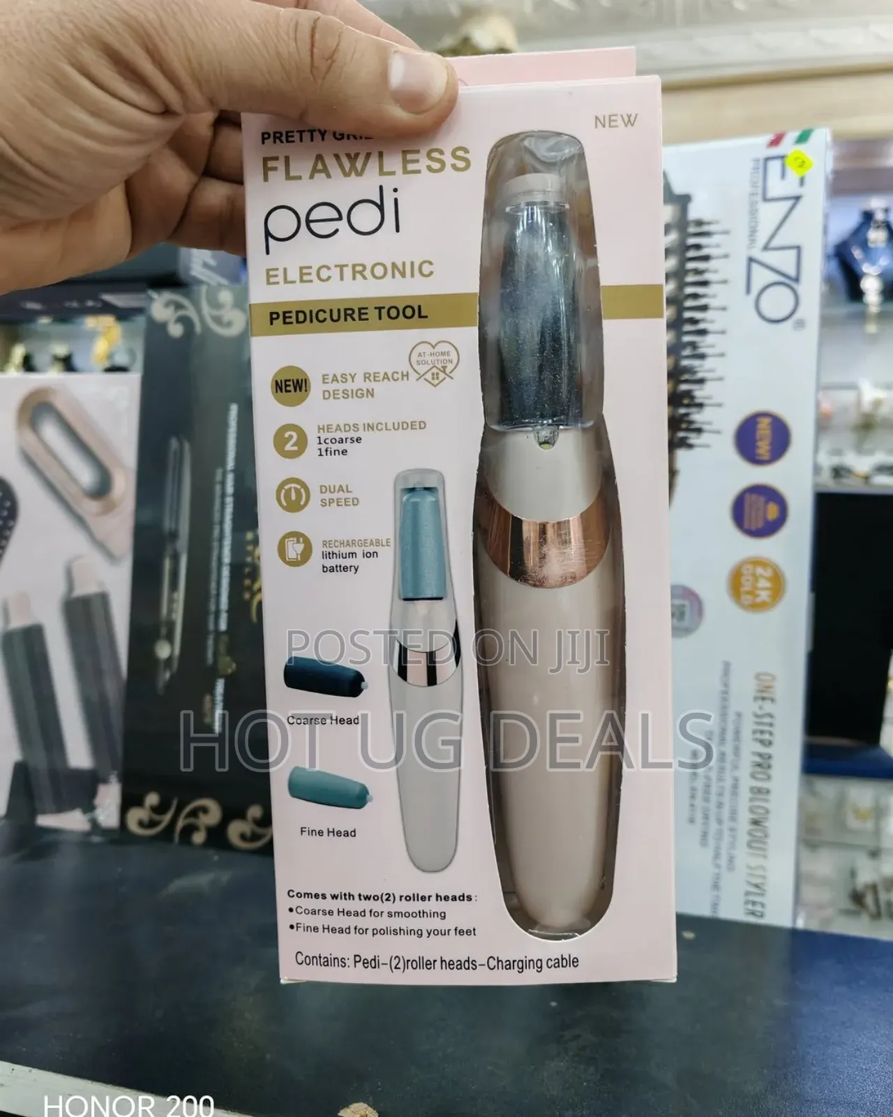 Flawless Pedicure Tool, Rechargeable Cordless, Removes Calluses,