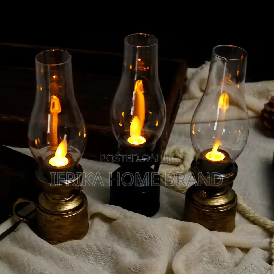 Vintage Lantern Retro Design Led Hanging Oil Lamp Battery Operated