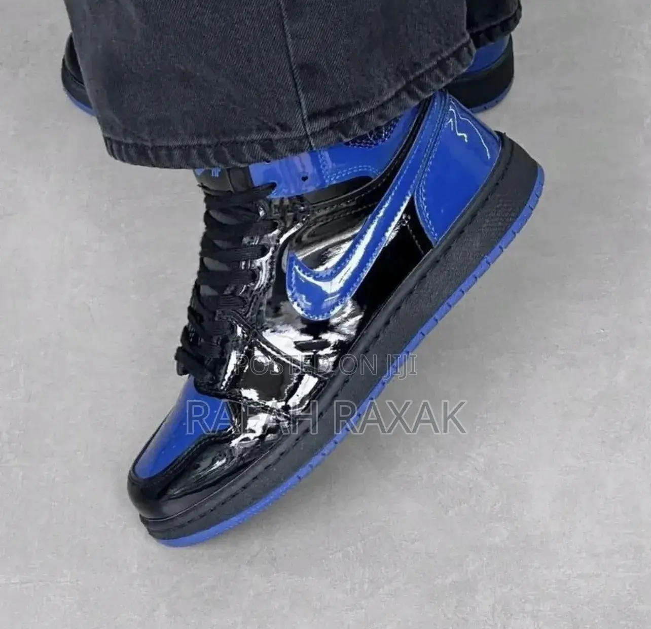 Patent Royal Blue Air Jordan 1 High Retro Unisex Sneakers
