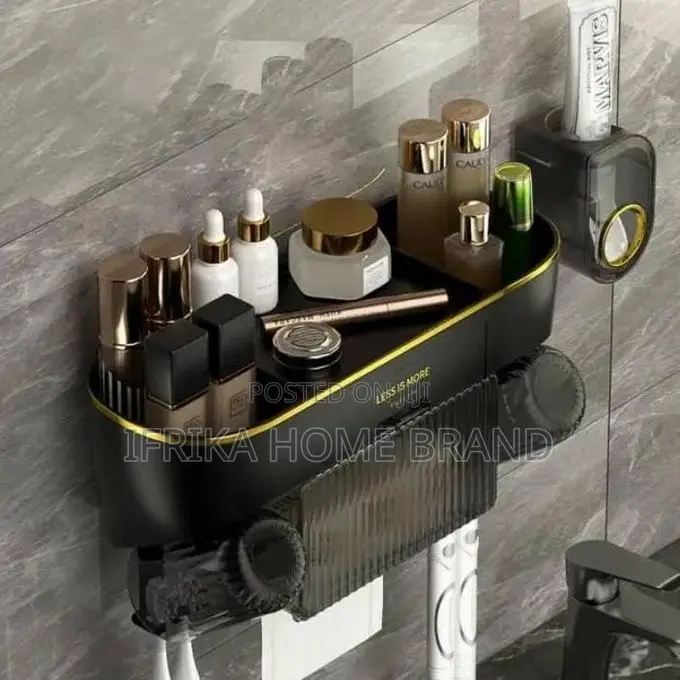 Wall-Mounted Toothbrush Holder and Automatic Toothpaste Dispenser