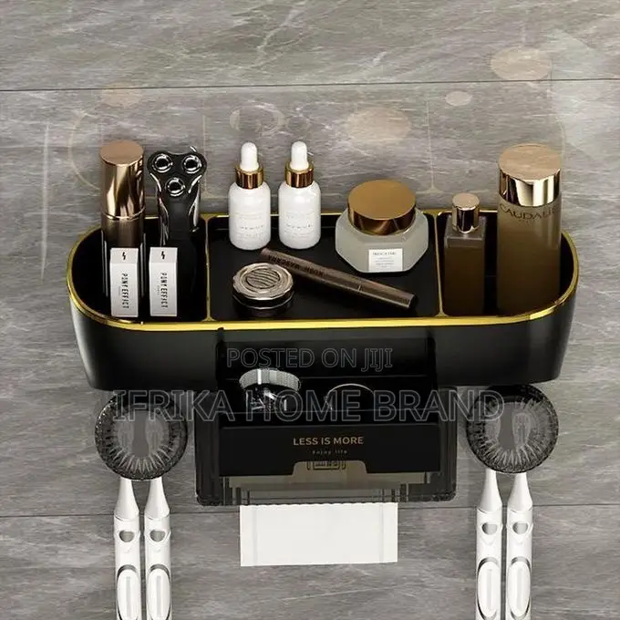 Wall-Mounted Toothbrush Holder and Automatic Toothpaste Dispenser