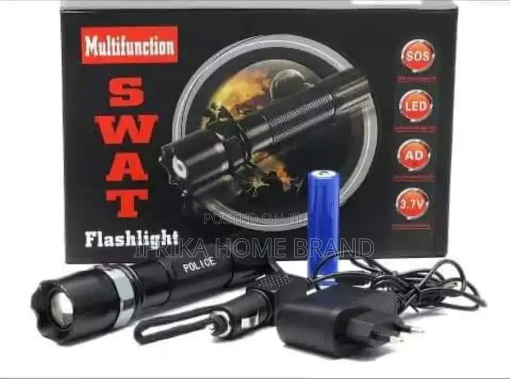 Led Swoat Long Range Emergency Flashlight Charging and Batteries