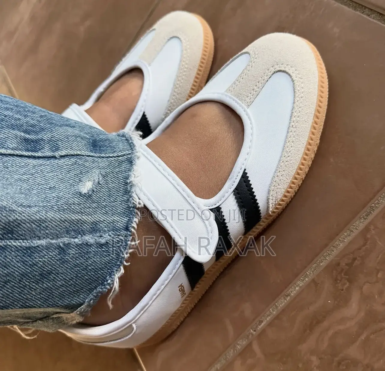 White Black Gum Adidas Sambas Ballet Shoes