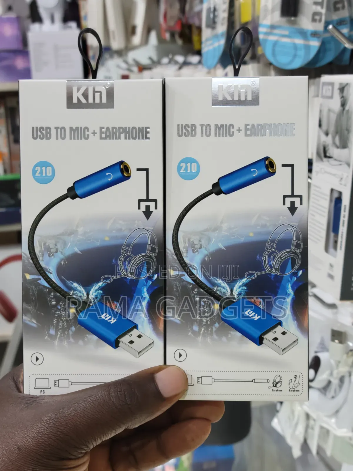 Kin Ky-210 Usb to Microphone and Earphone Adapter,