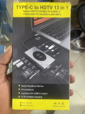 Usb C Hub 13 In1 With at 60hz Hdmi Port, 1000mbps Ethernet 100w