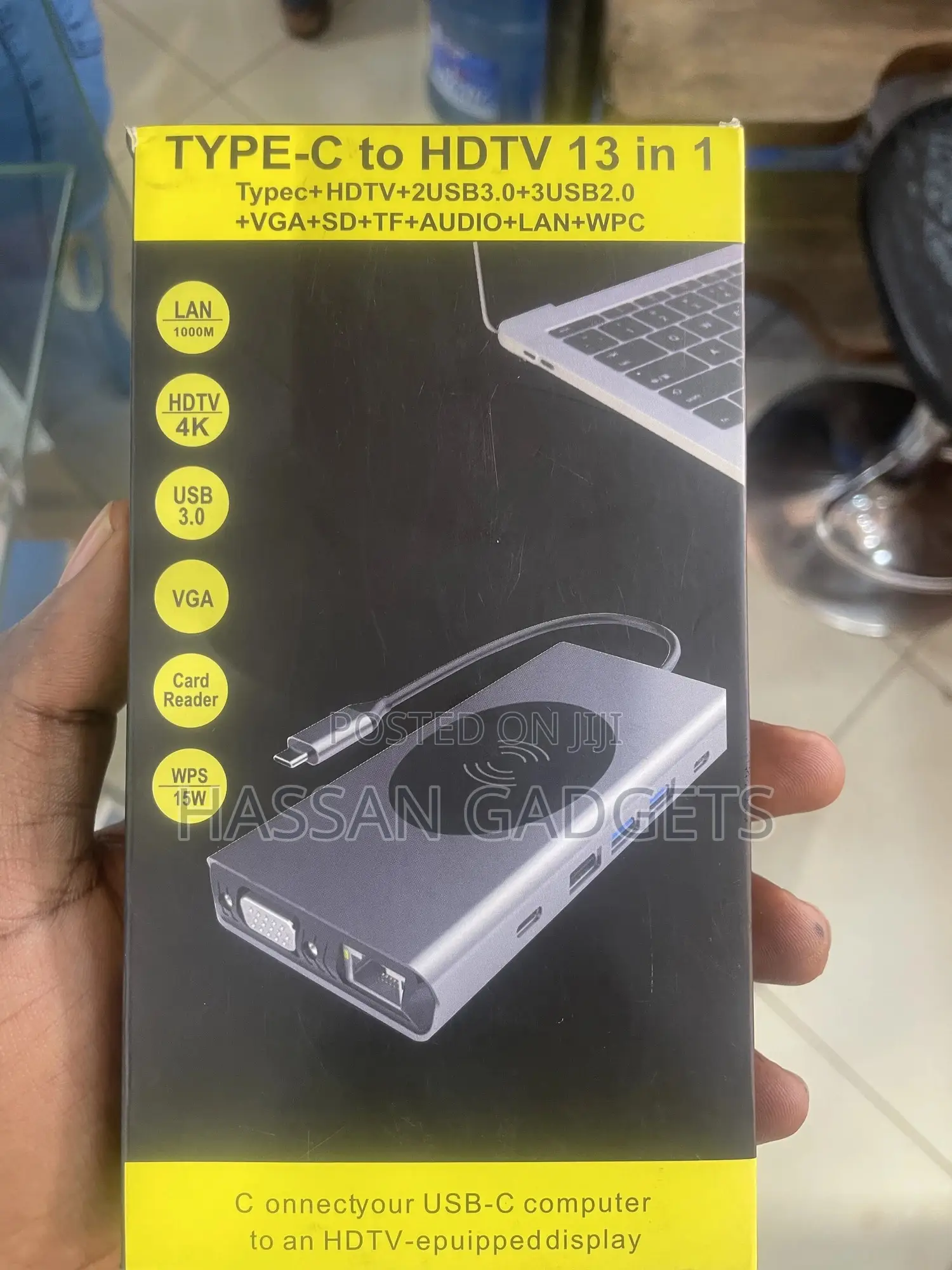 Usb C Hub 13 In1 With at 60hz Hdmi Port, 1000mbps Ethernet 100w
