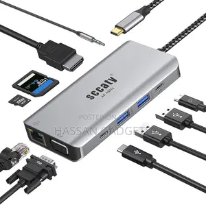 Usb C Hub 13 In1 With at 60hz Hdmi Port, 1000mbps Ethernet 100w