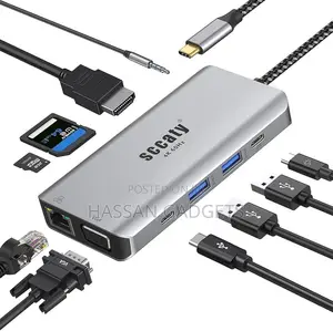 Usb C Hub 13 In1 With at 60hz Hdmi Port, 1000mbps Ethernet 100w