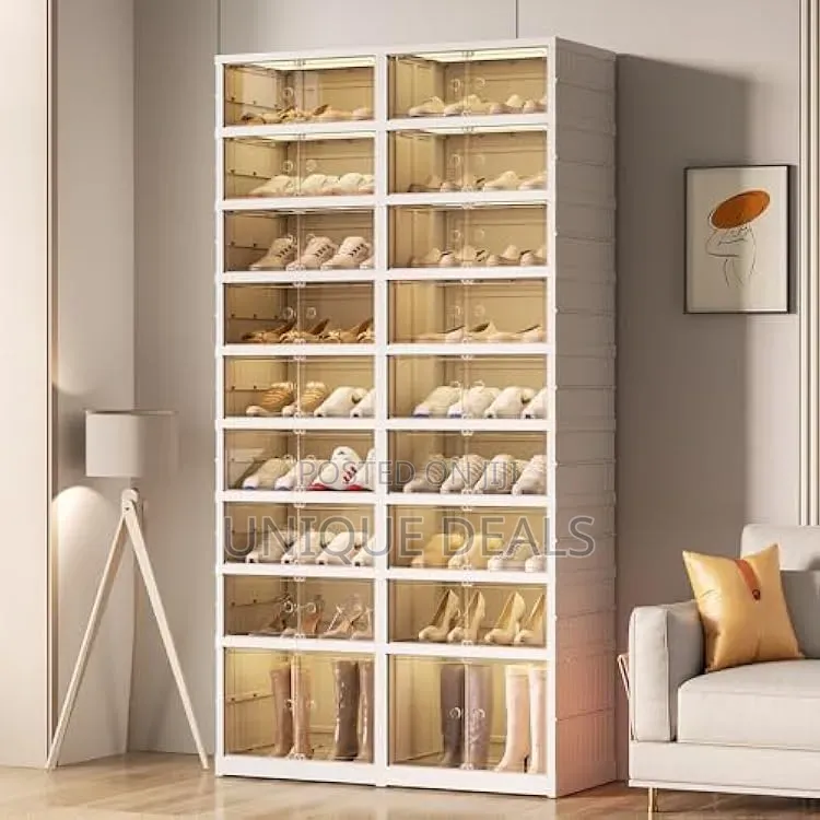 Collapsible Shoe Rack Organizer 9 Tiers-36 Pairs Foldable