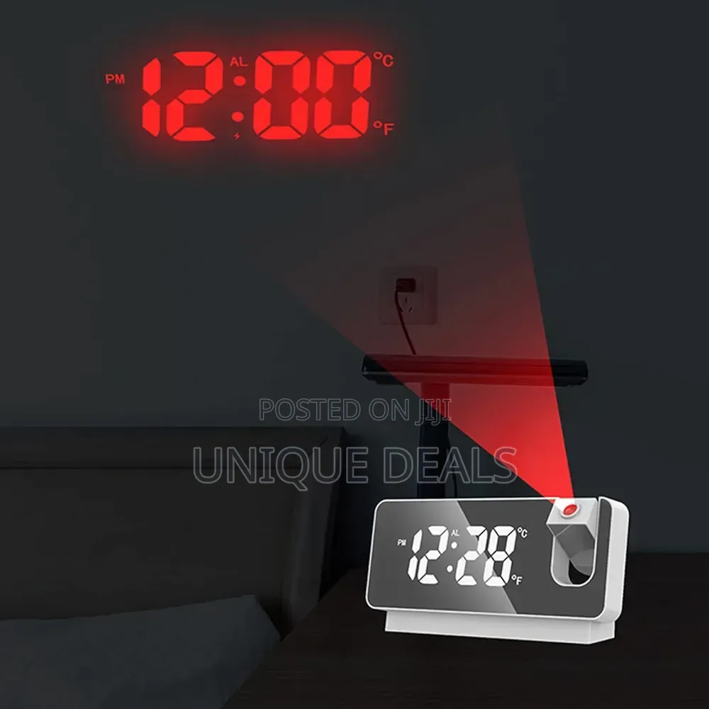 Digital Led Projection Alarm Clock With Temperature Display