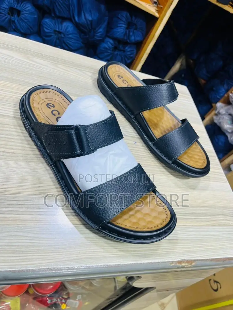 Black Leather Sandals