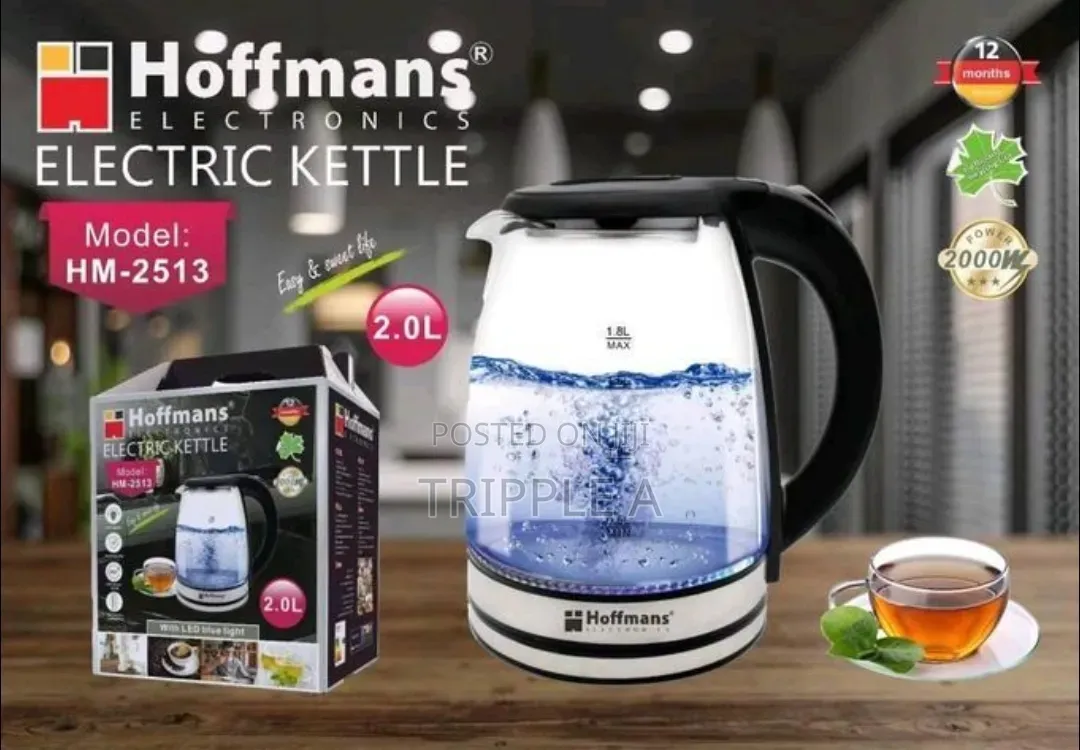 Hoffmans 2l Glass Electric Kettle