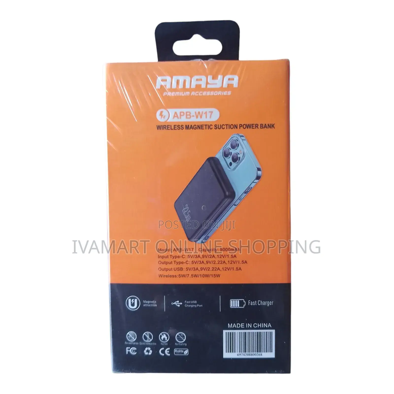Amaya 5000mah Wireless Magnetic Power Bank (22.5w Fast Charge)