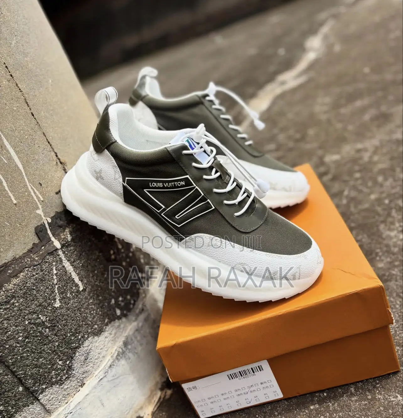 Green and White Colorways Louis Vuitton Sneakers