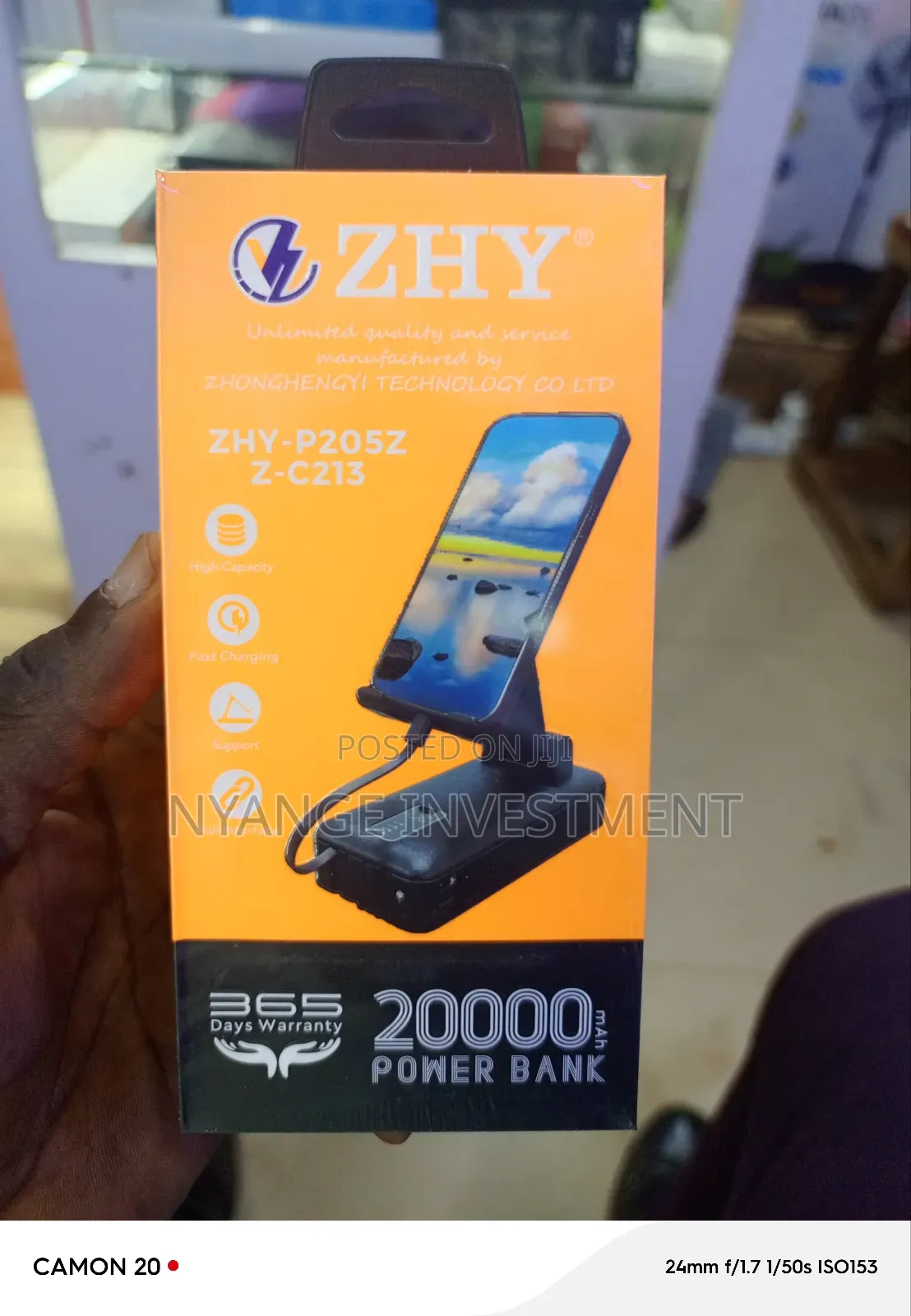 Zhy Power Bank . 20000 Power Bank With Phone Holder