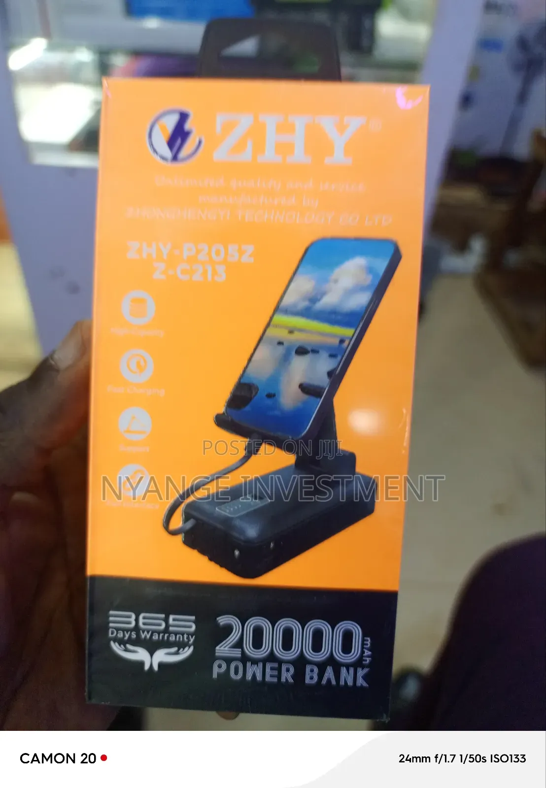 Zhy Power Bank . 20000 Power Bank With Phone Holder
