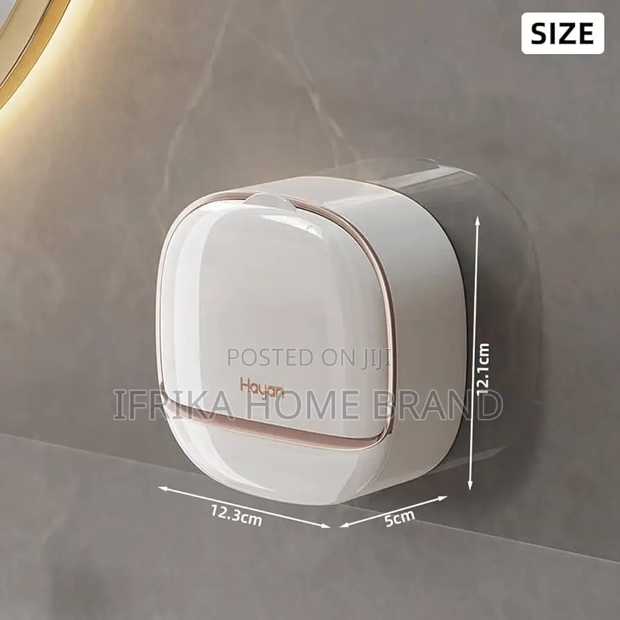 Wall Mounted Soap Box, Flip Lid Soap Dish With Drip Tray, No Drilling