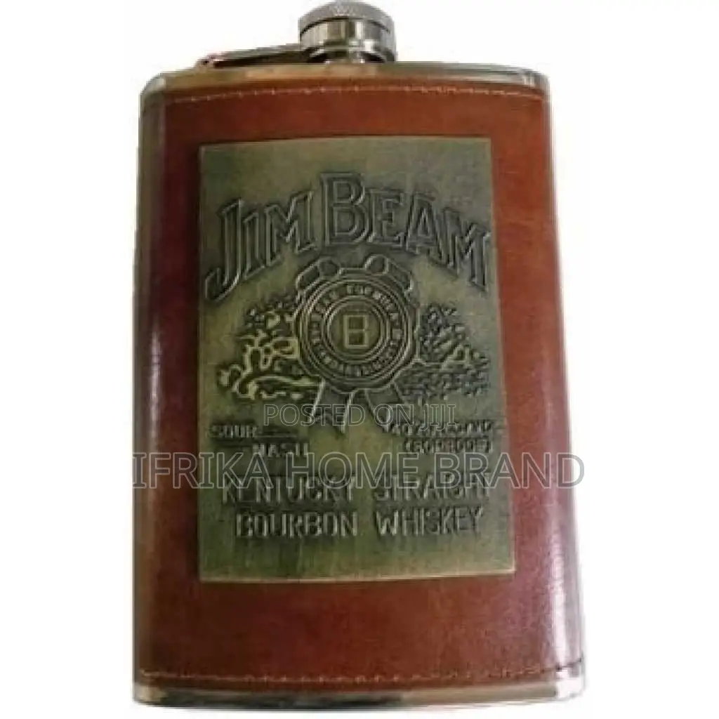 Jack Daniel’S 9 Oz Stainless Steel/Leather Hip Flask, Pocket Bottle