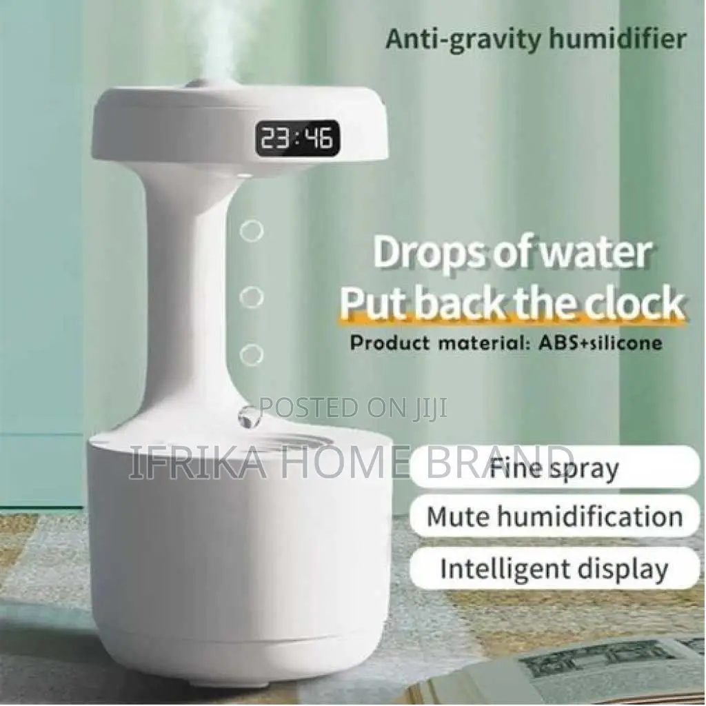 Anti-Gravity Humidifier With Clock Aroma Diffuser Levitating Water