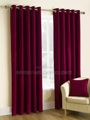 Pair of Curtains and 1net